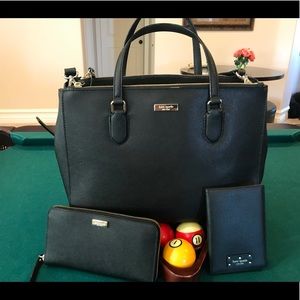 Kate Spade bag, wallet and passport card holder